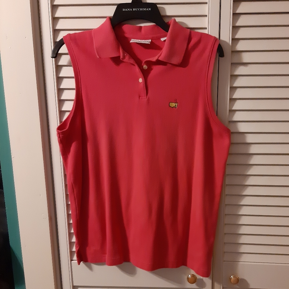 Masters woman's xl hot pink sleeveless polo shirt top